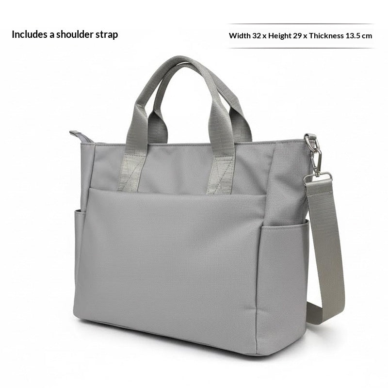 Oxford Pocket Carry Tote - Grey