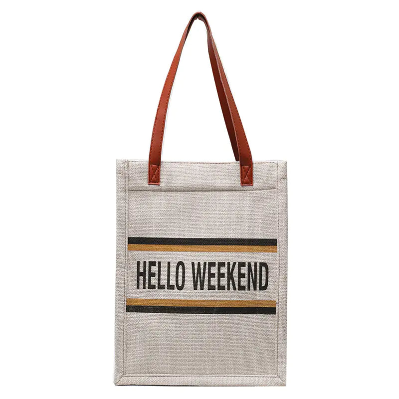 Korean Style Simple Tote Bag with Literary Charm