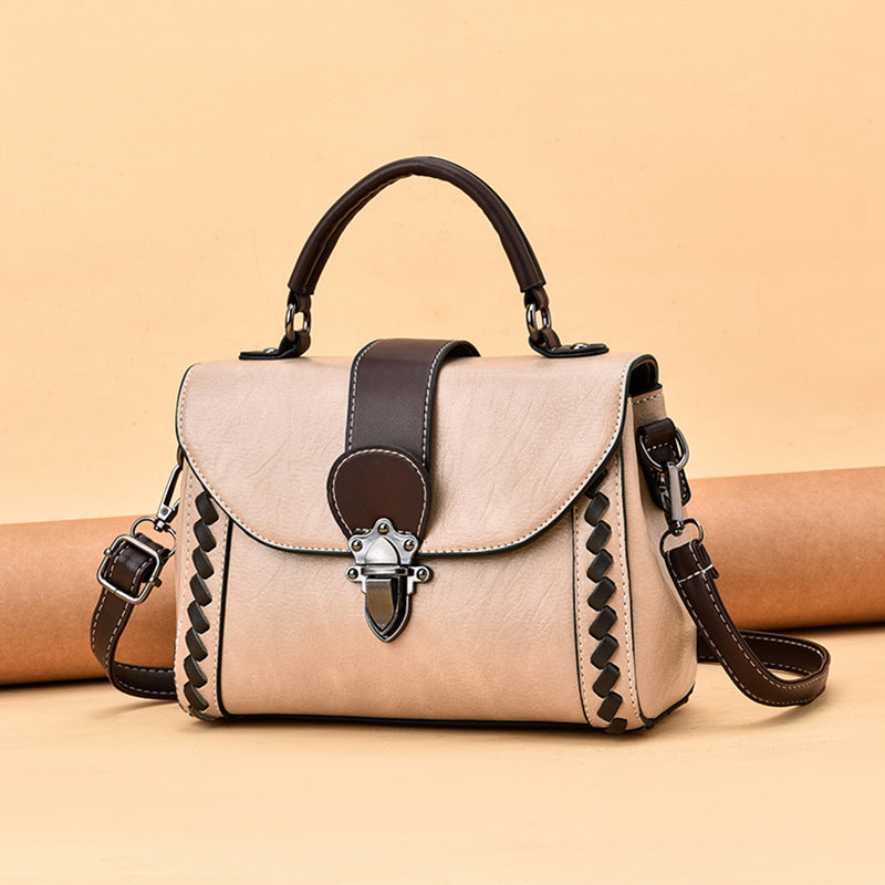 Western-Trim Top-Handle Bag - Khaki