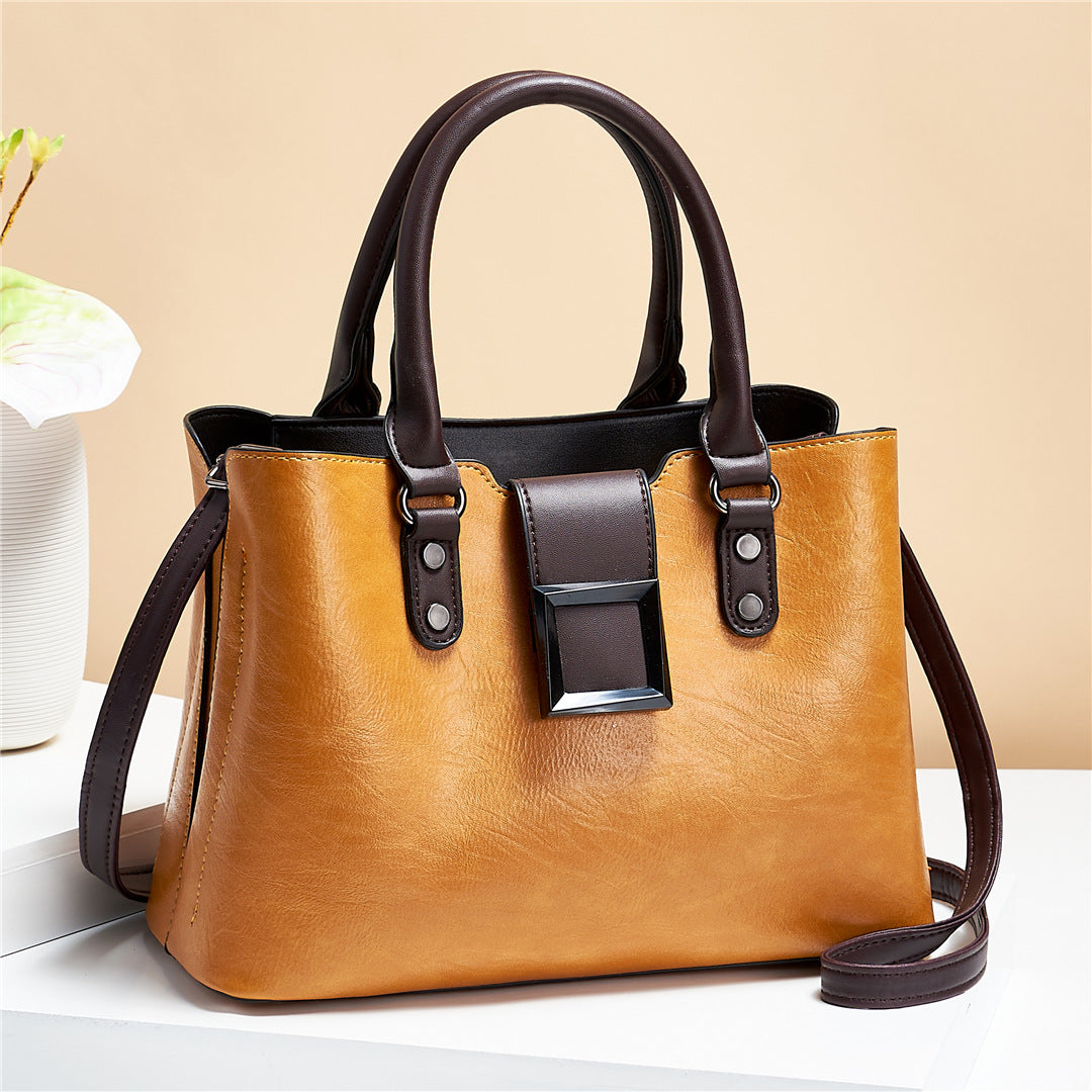 Women Shoulder Bag Big Buckle Handbags Work Daily Office Crossbody Bag