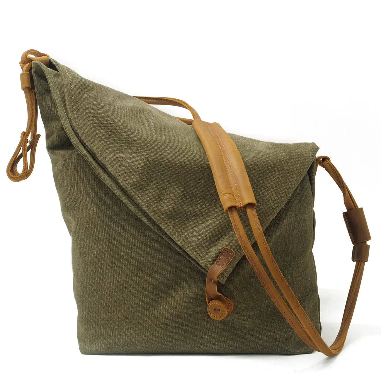 Canvas Shoulder Bag - Retro Stylish Unisex Tote - dimensions