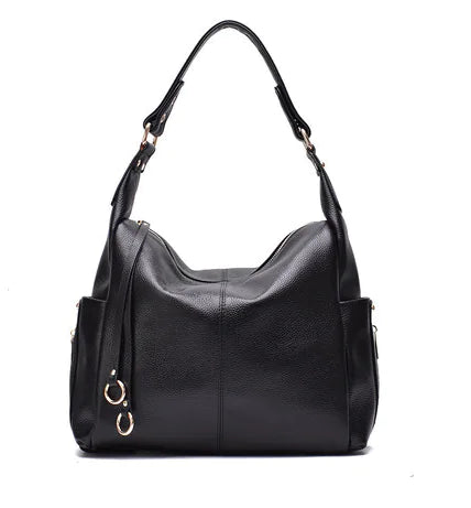 Fashionable Women's Genuine Leather Tote Bag - back view