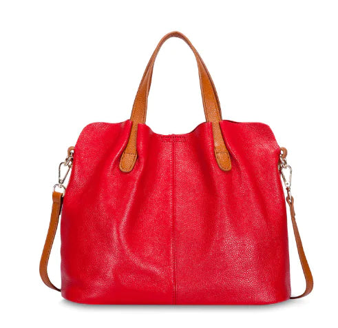 Simple Casual Soft Leather Tote Bag for Women - alternate view