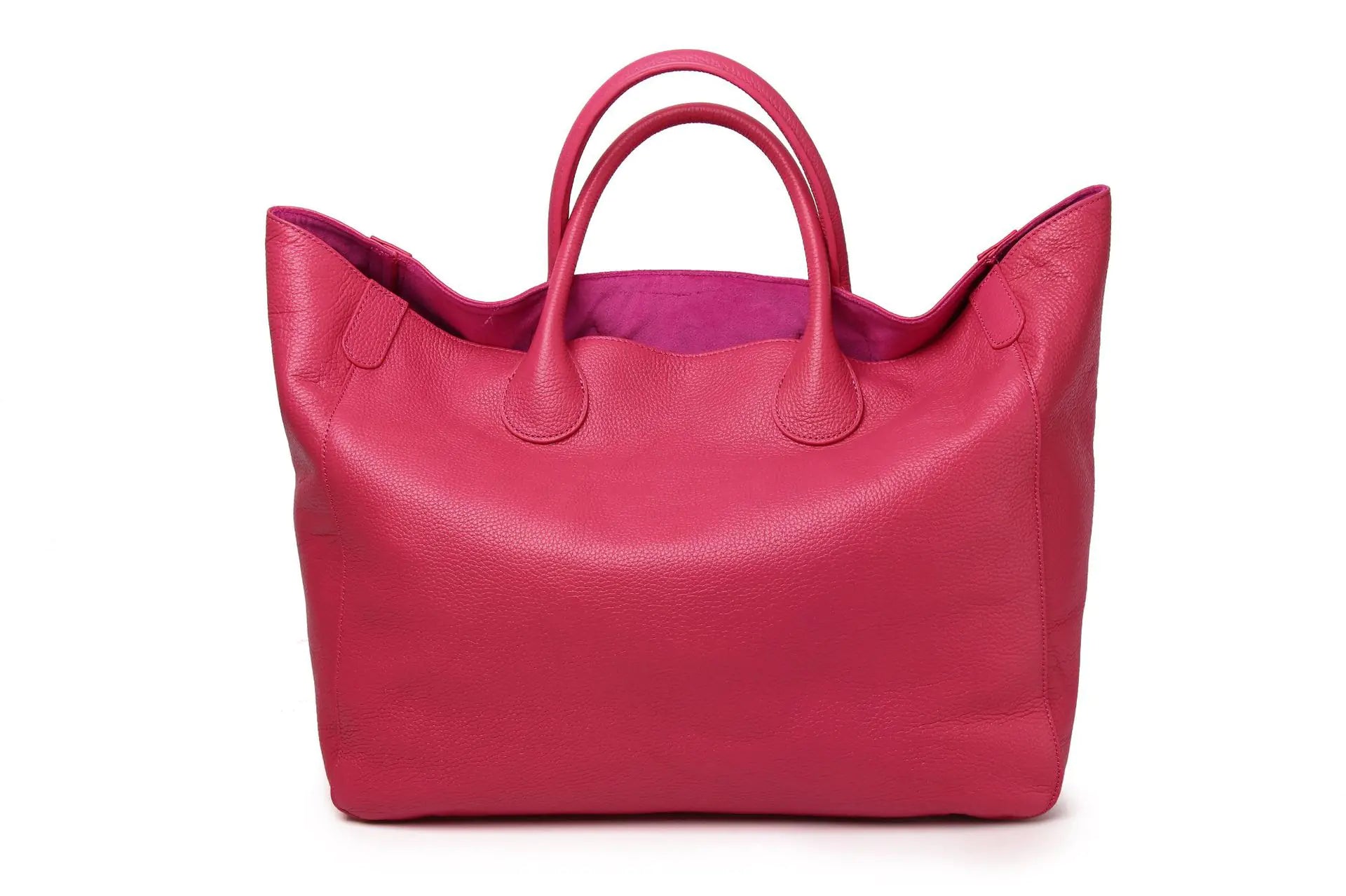 Genuine Leather Big Tote Bag with Super Capacity - close-up detail