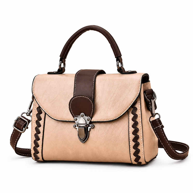 Western-Trim Top-Handle Bag - Khaki
