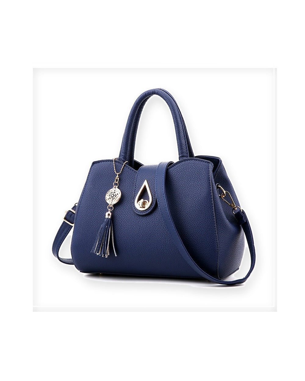 Leather Tassel Tote Bag