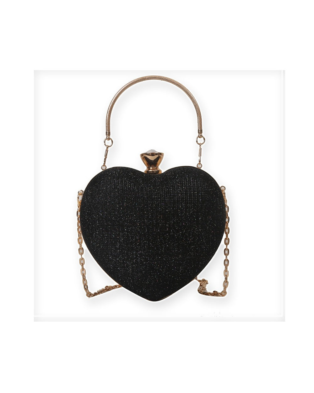 Buckle Heart Evening Clutch