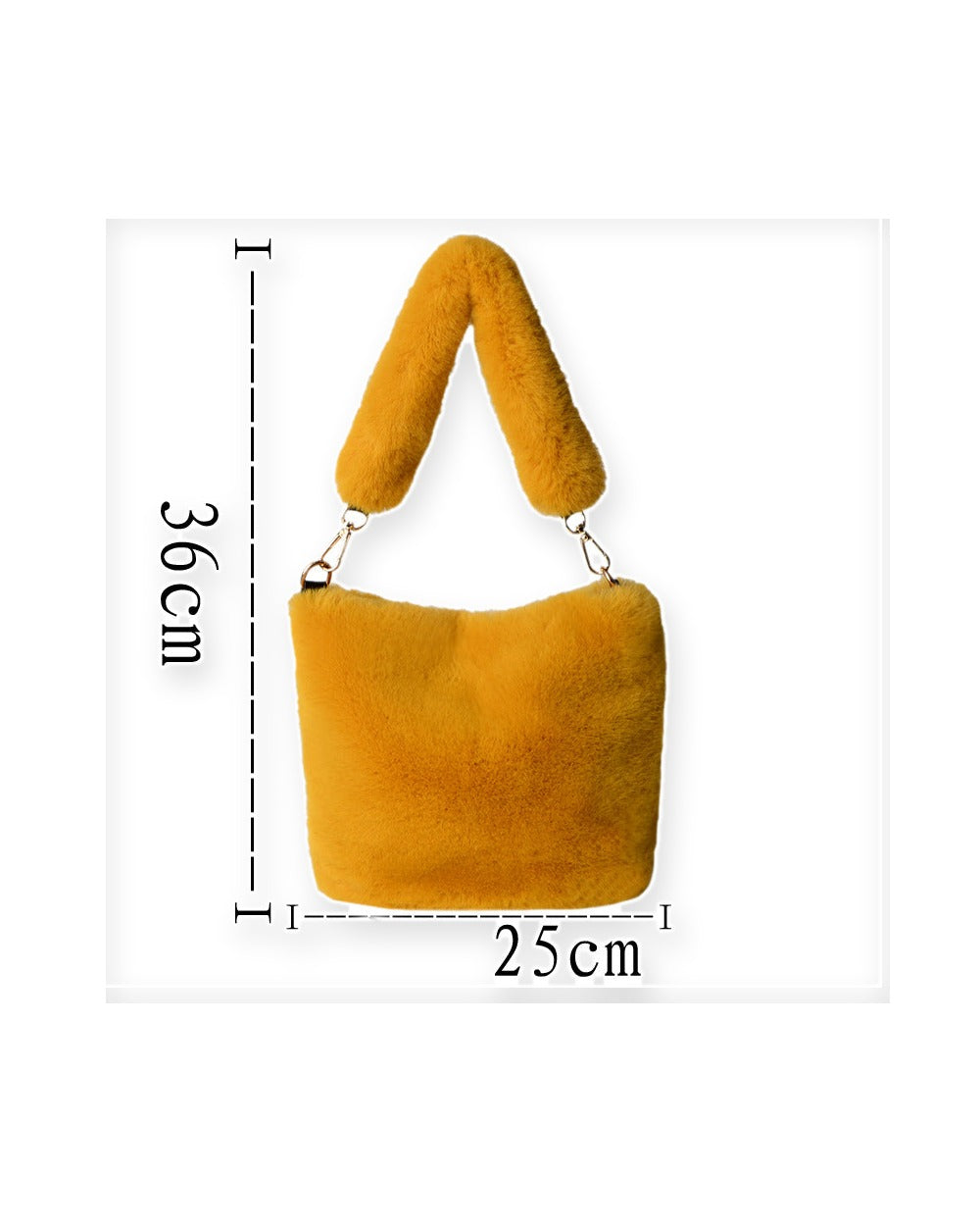 Plush Chain Bucket Shoulder Bag