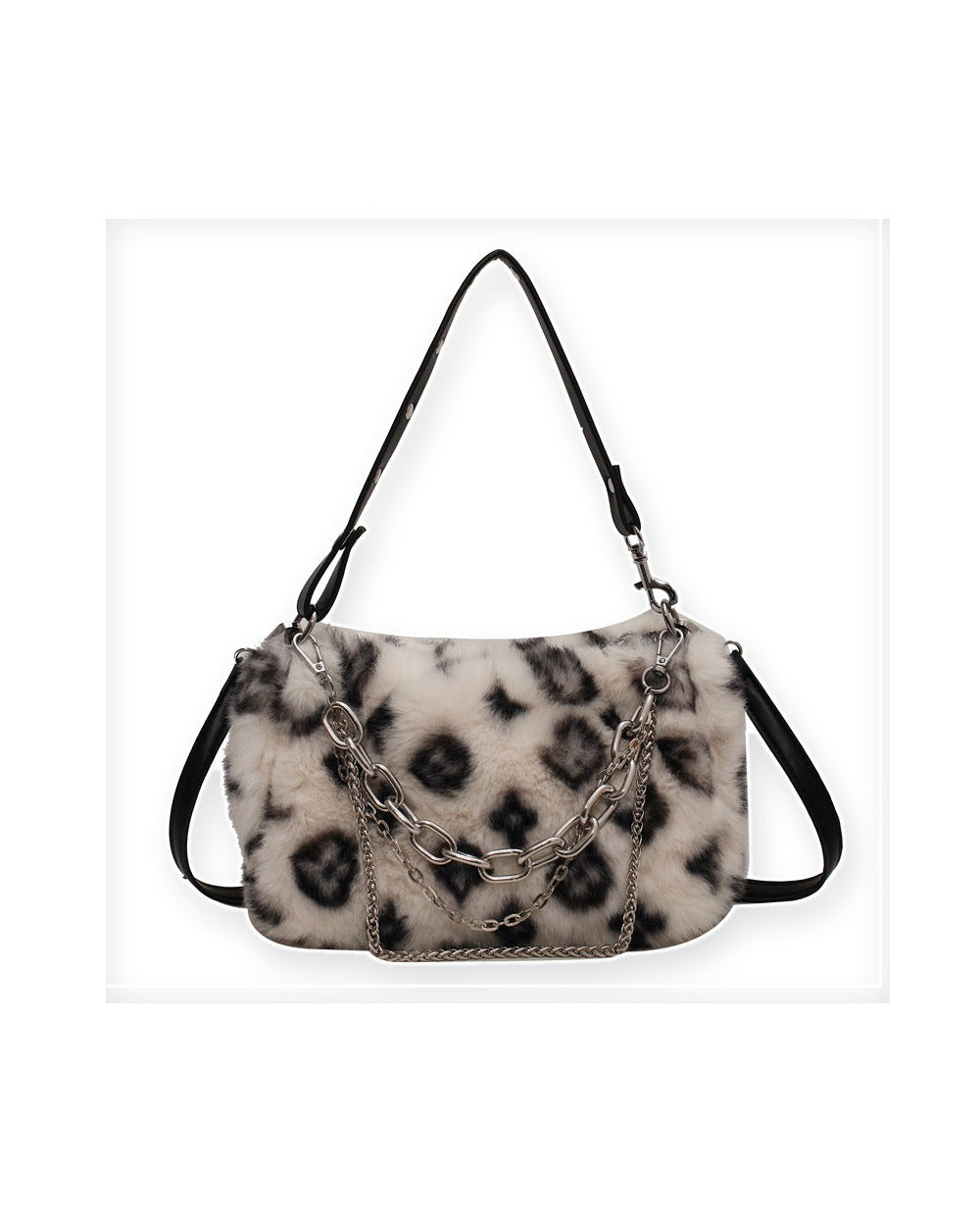 Plush Chain Shoulder Bag