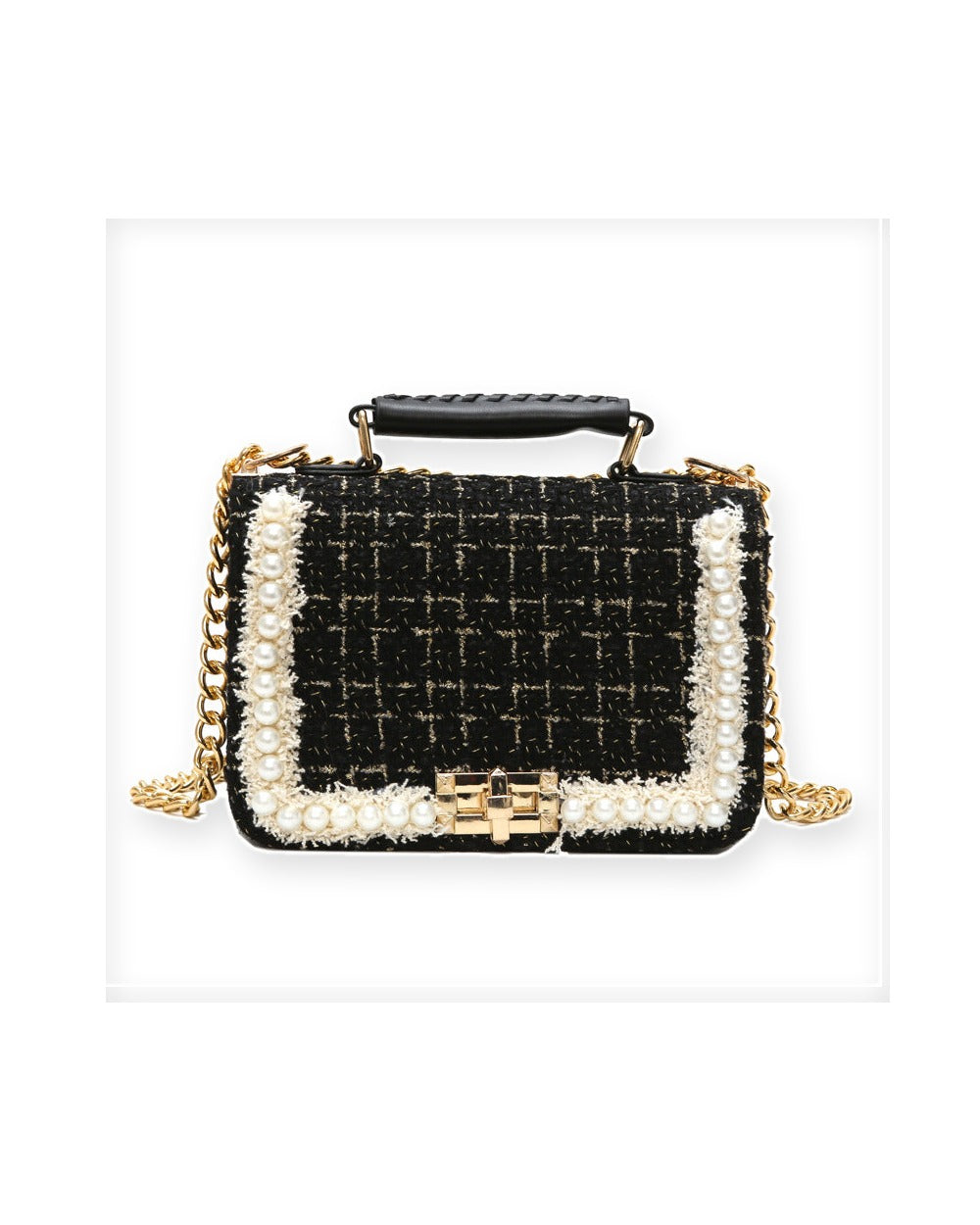 Plush Plaid Messenger Crossbody