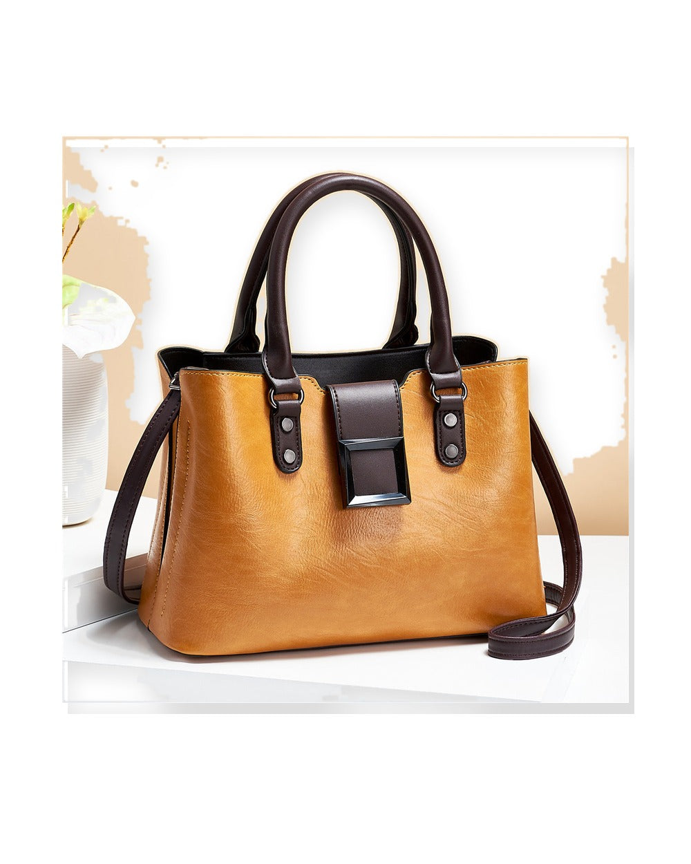 Large Buckle Crossbody Bag