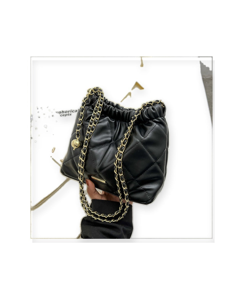 Small Chain Bucket Crossbody