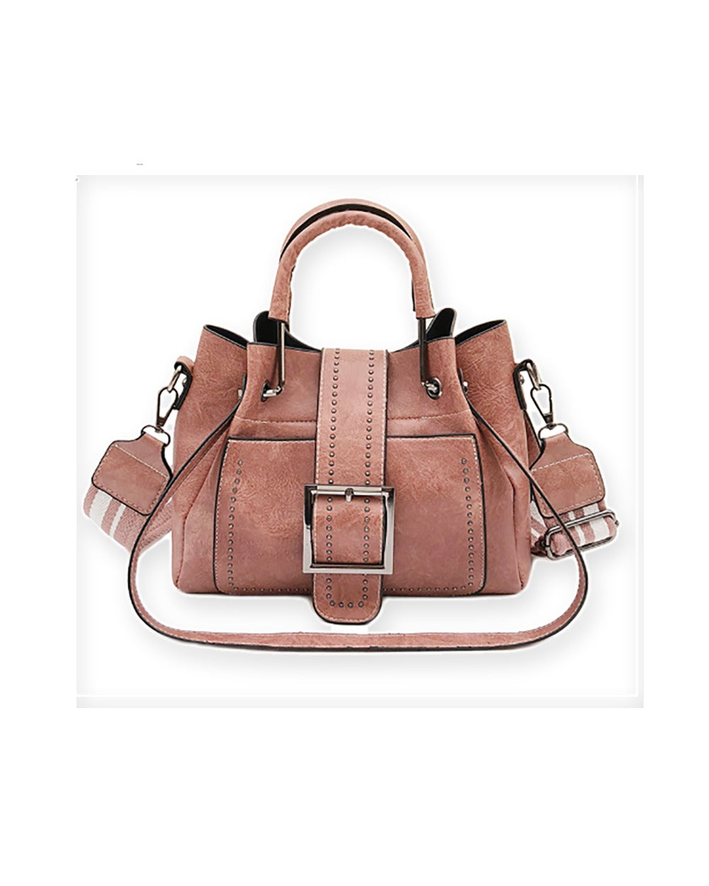 Leather Bucket Shoulder Bag