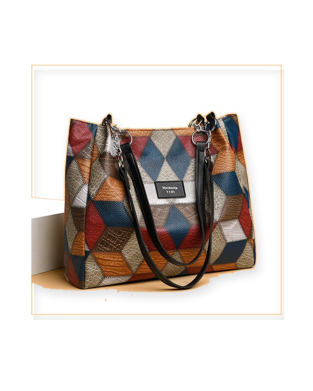 Large Geometric Shoulder Bag