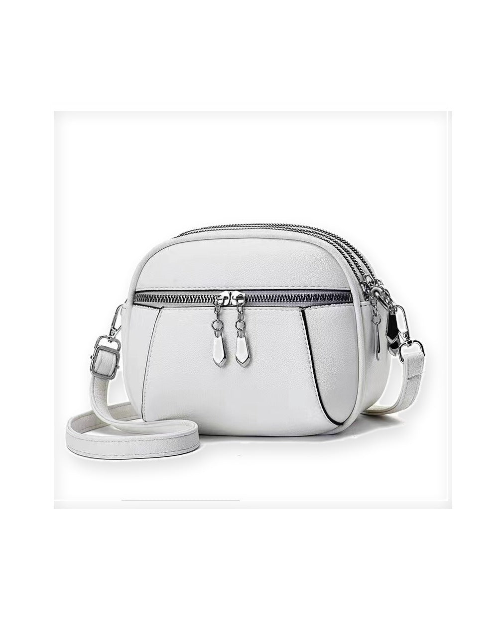 Large Multi-Pocket Round Handbag