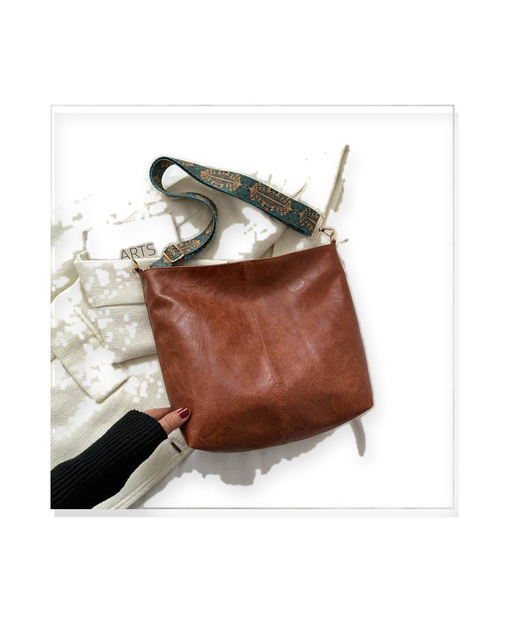 Wide Strap Shoulder Bag