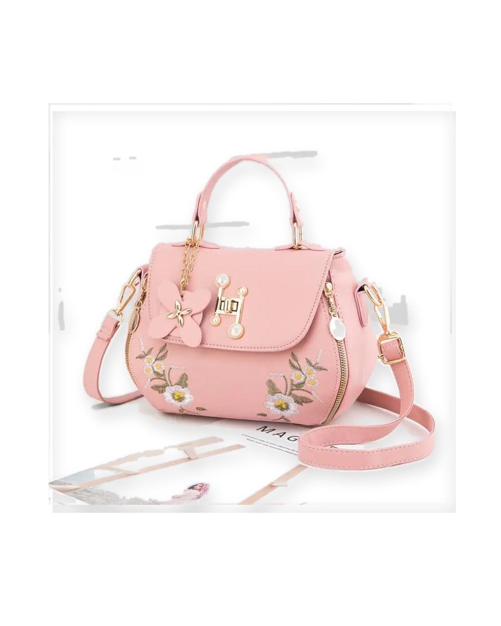 Floral Mini Satchel Bag