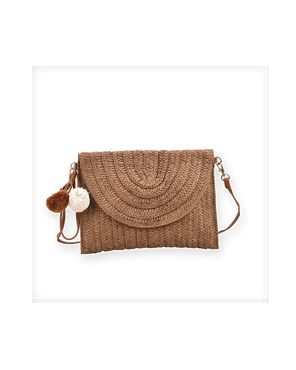 Woven Straw Envelope Bag