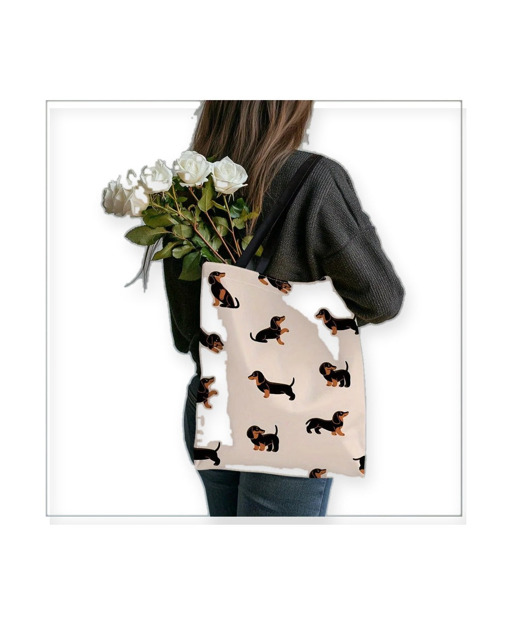 Large Printed Shopper Tote