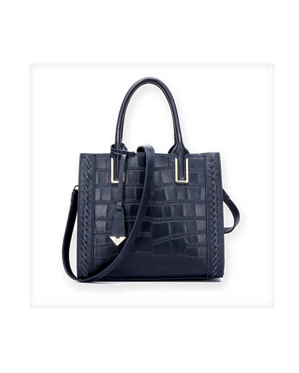 Red Structured Handbag