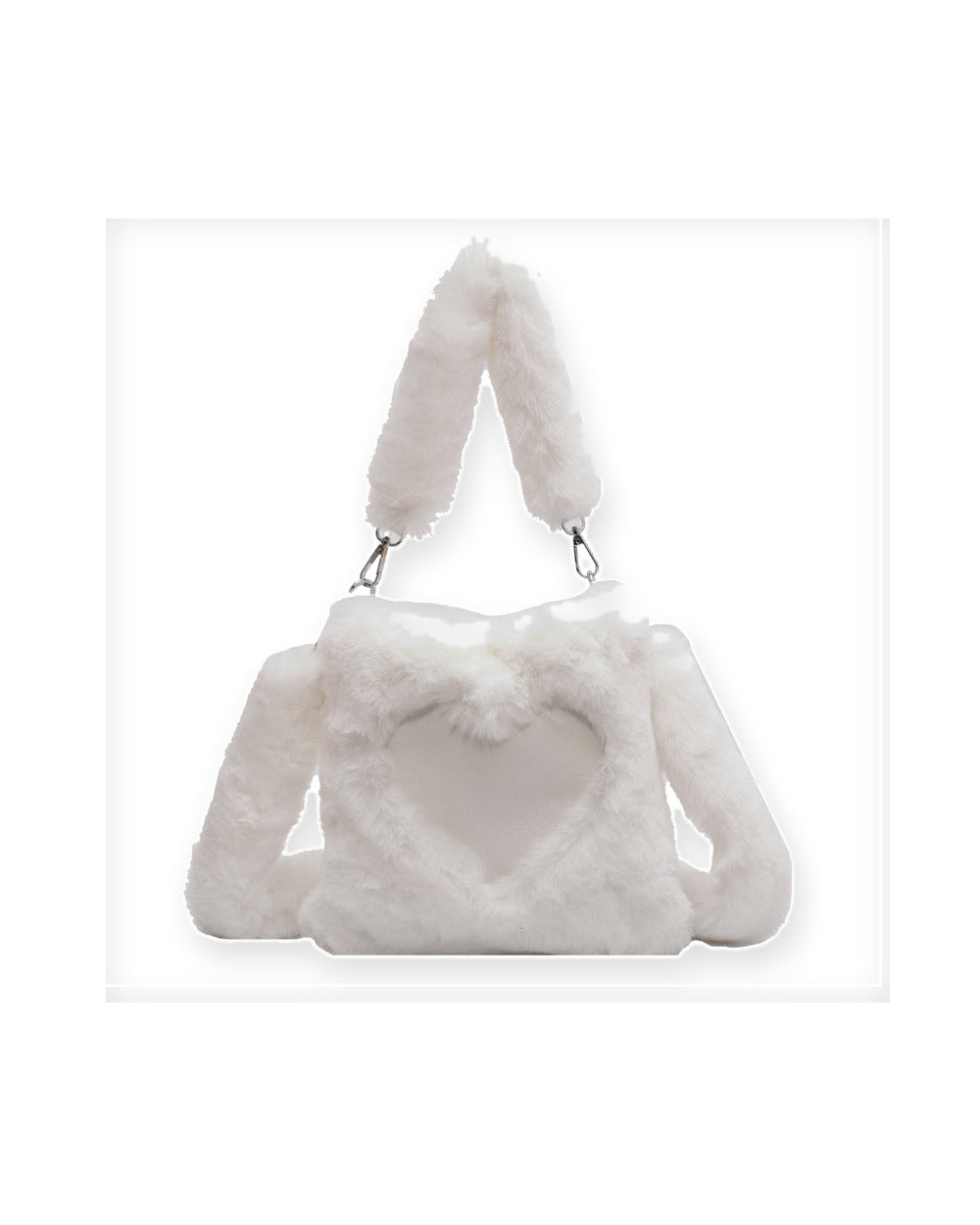 Plush Heart Shoulder Bag