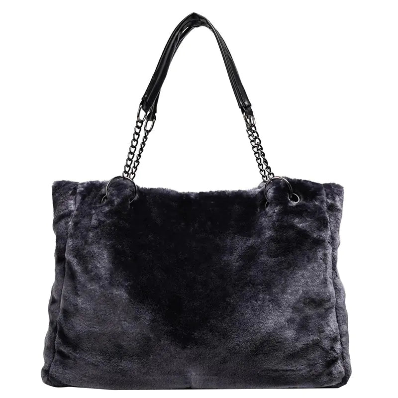 Fashionable Plush Chain Tote Bag for Women (2020) - additional view