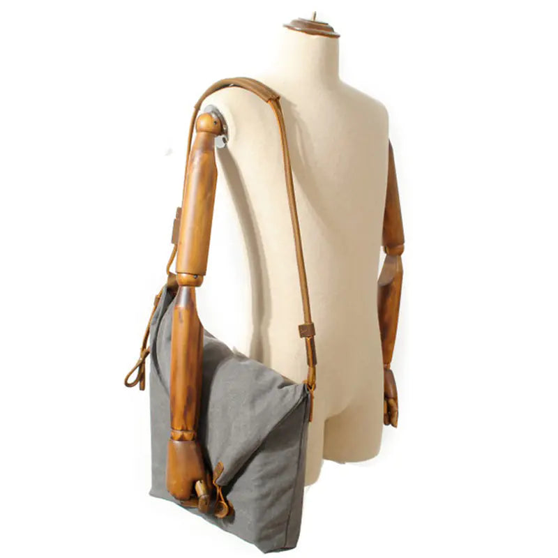 Canvas Shoulder Bag - Retro Stylish Unisex Tote - additional view